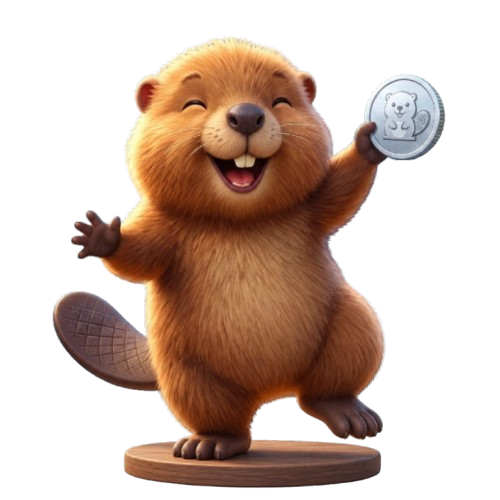 $DAMBEAVER mascot – Solana charity memecoin